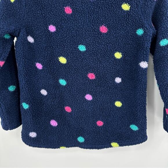 Jumping Beans fuzzy polkadot quarter zip pullover fleece Size 7 - Picture 4 of 5